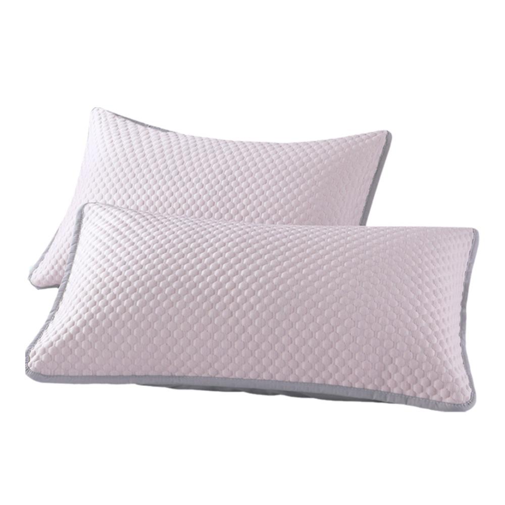 

2 шт. Приятная к коже летняя наволочка Дышащий протектор для подушки Арендный дом розовый