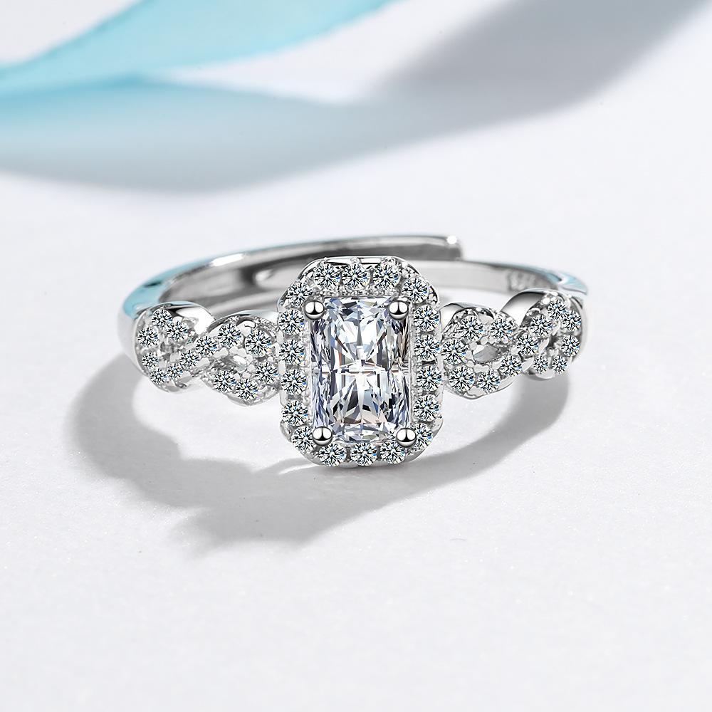 Lindon Classic Copper Alloy Zircon Ring Ladies Jewelry Wedding Promise Party Gift