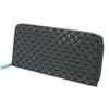 [Inden-ya] Wallet Long Zip-Around Deer Leather Takane Fujisan Pattern Black X Black Lacquer 2810-01