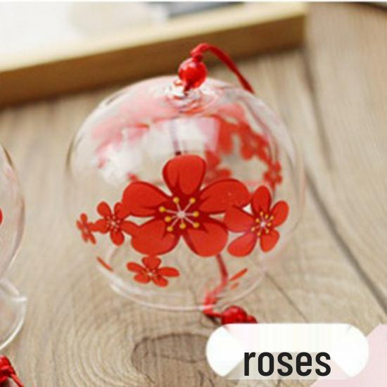 Cherry Blossom Glass Wind Chimes: Creative Home Décor & Spring Festival Gift