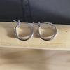 Plain Ring Earrings Women's Circle Earrings Simple Retro Hong Kong Style Versatile Popular Earrings