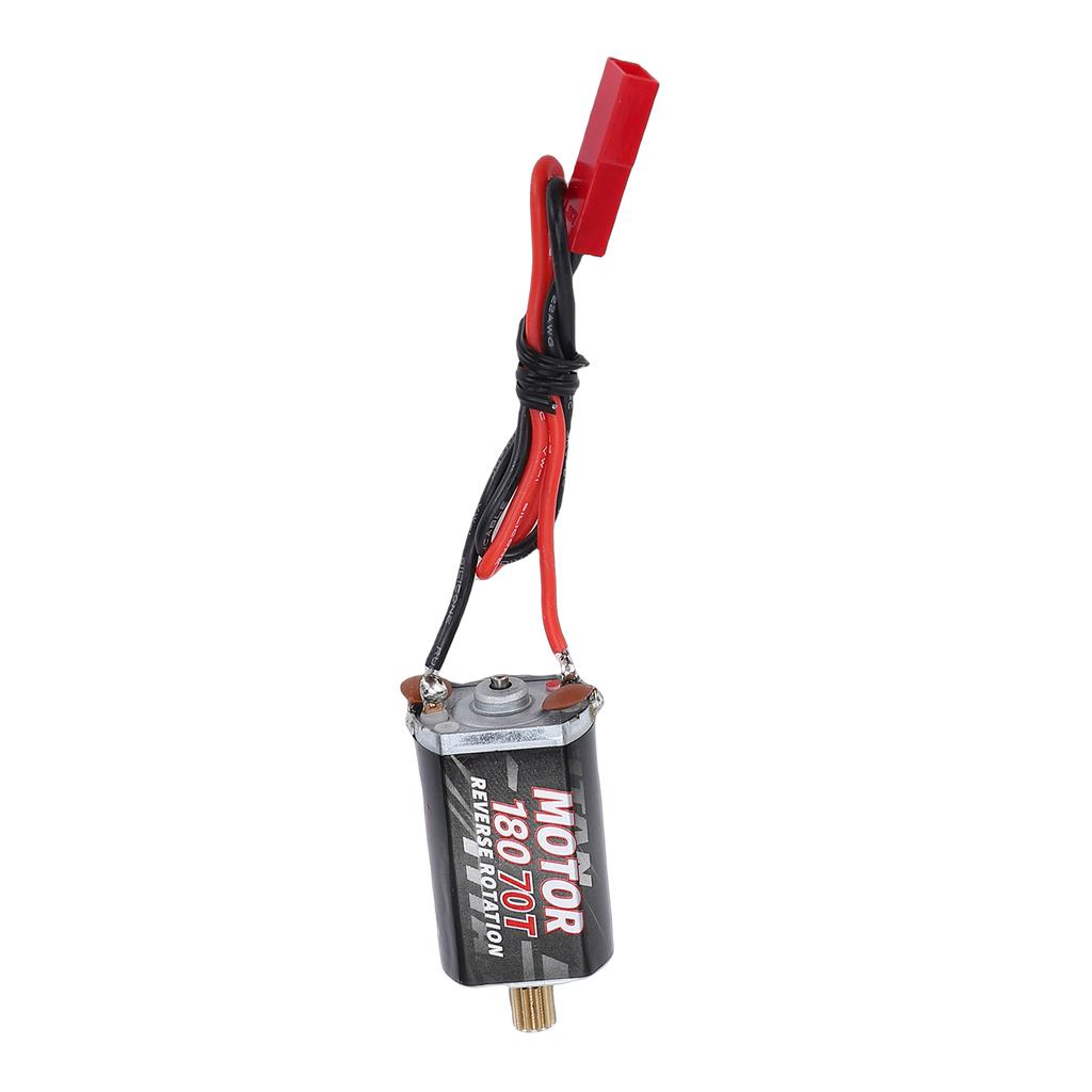   High Strength 180 Brushed Motor JST Female Plug 70T, Low Noise Brushed Motor with 11T Gear for 1Celsius24 1Celsius18 Scale Model Cars, Convenient to