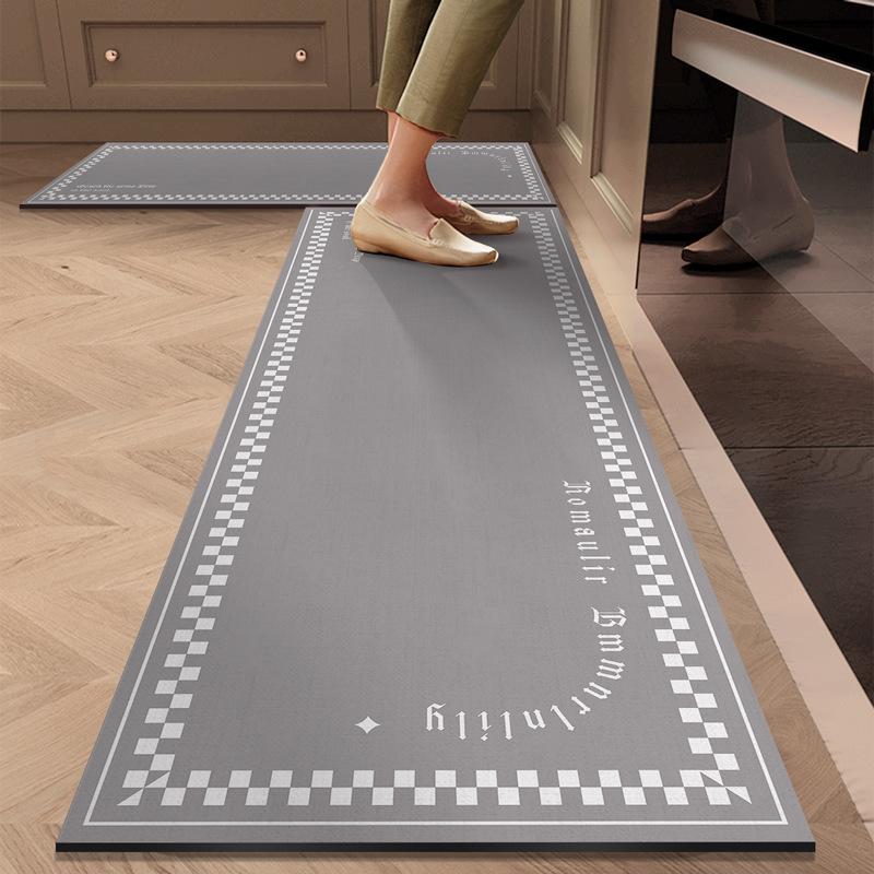 1/2pcs Simple Kitchen Floor Mat Home Long Absorbent Anti-Slip And Easy-To-Maintain Floor Mat Diatom Mud Carpet