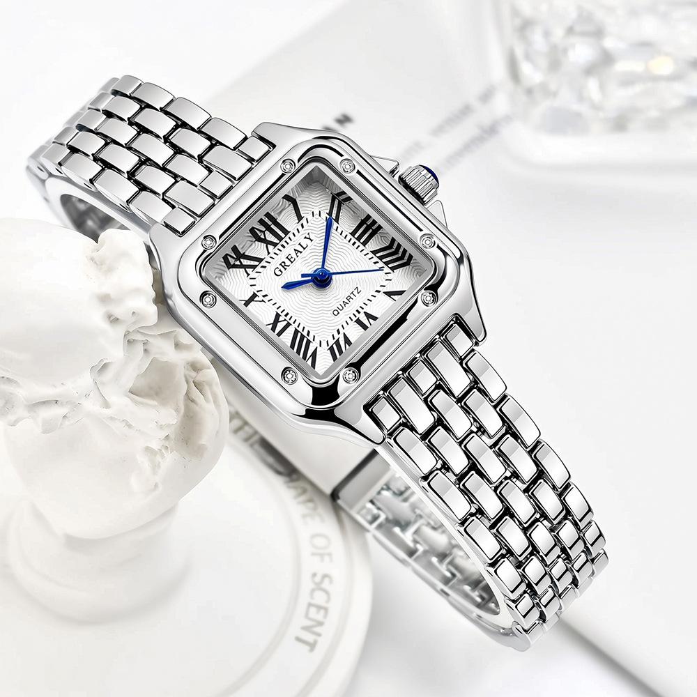 Watch Ladies Quartz Watch Waterproof Watch Female Custom Square Retro Diamond Watch