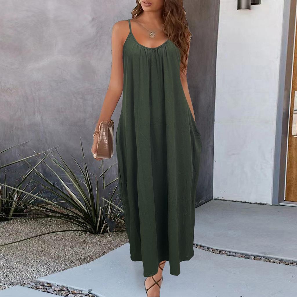 Modisches Lässiges Damen-Freizeitkleid mit Rückenausschnitt für den Urlaub