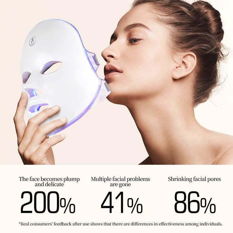 Custom Silicone LED Light Therapy Facial Mask with Infrared & Multi-Wavelength Technology for Skincare
