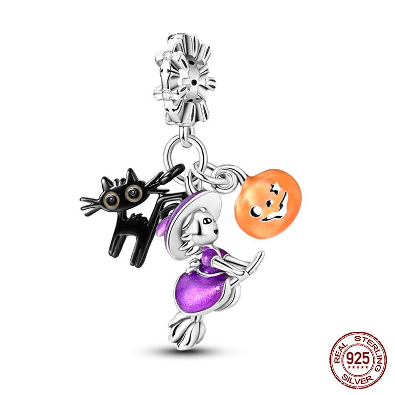 100% Copper Purple Color Series Chameleon Butterfly Balloon Charms Beads Fit Qikaola Original Bracelets Diy Jewelry