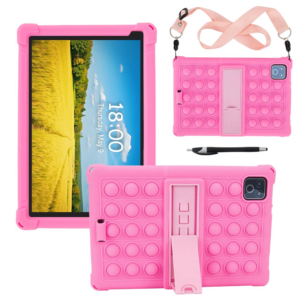 Soft Bubble Silicone Case For URAO X109 10.1 Inch Kids Stand Tablet Cover Shell With Adjust Shoulder Strap