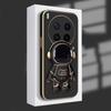 For Vivo X300 Pro Case Shining Astronaut Spaceman Bracket Holder Design Soft Plating For Vivo X300 Back Cover
