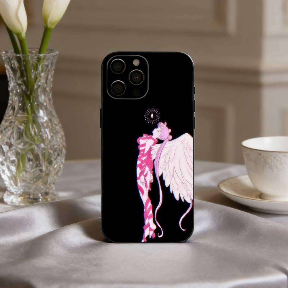 Sparkle Pastel S-Sailor M-Moons Phone Case For iPhone 17pro,16,15,14,13,12,11 Plus,Pro Max,XS,Soft Silicone Black Cover
