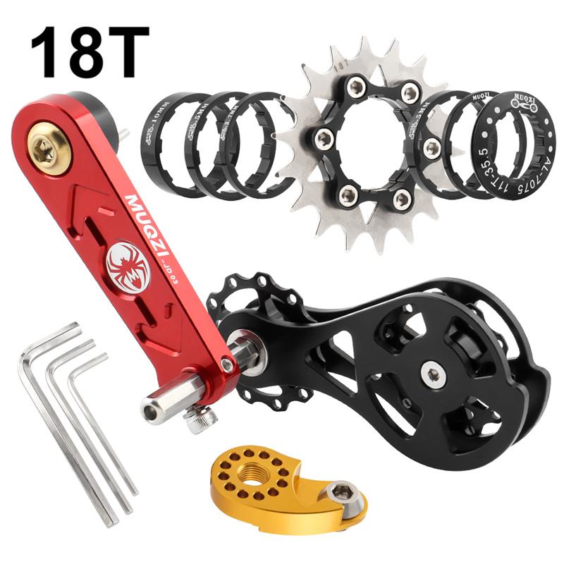 MUQZI Fahrradkassetten-Umrüstsatz 12t-22t Single Speed Kassettenritzel und Kettenspanner für MTB Rennrad