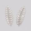 Engood 100Pcs Rhinestone Leaves Button Sewing Trim & Embellishments Craft Buckle for DIY Jewelry Earring Pendants Antique Hair