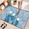 Diatom Mud Floor Mat Oil Painting Flowers Bathroom Floor Mat Water Absorption and Dirt Resistance Bathroom Anti Slip Foot Mat