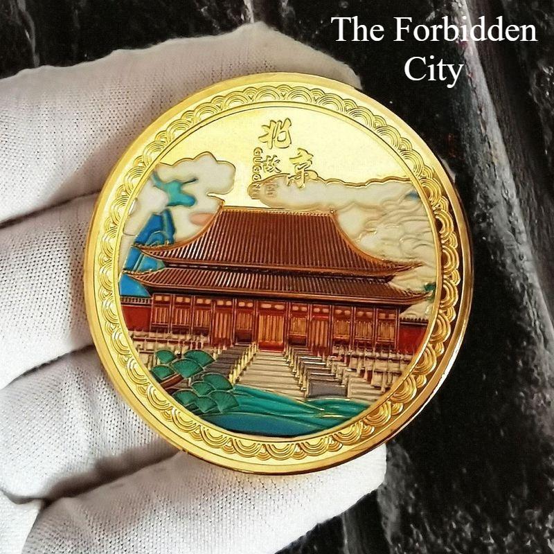 Beijing Palace Museum, Forbidden City tourist attractions commemorative coins, Temple of Heaven, Great Wall, Tiananmen Square, Bird s Nest 1