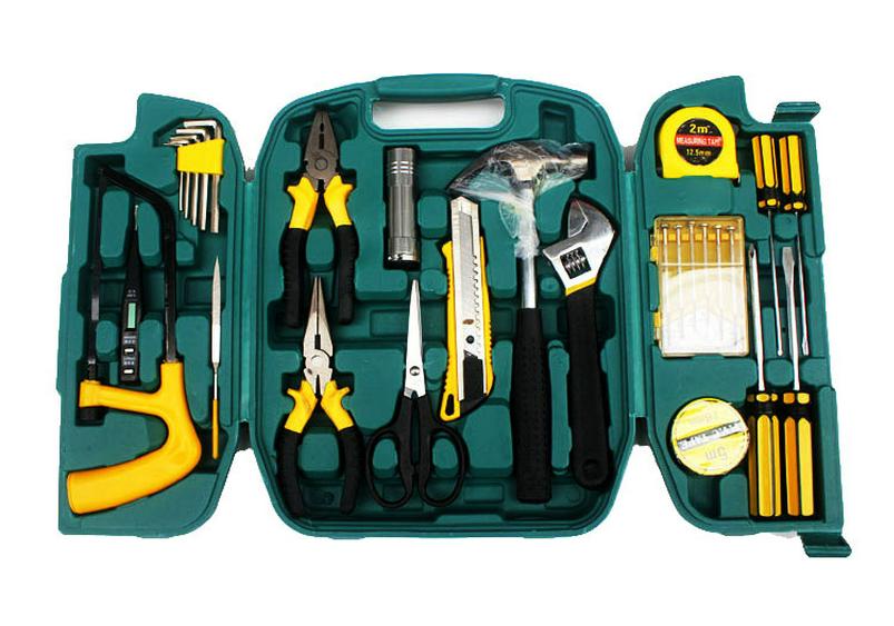 Auto Repair Tool Set: Wrench, Hammer, Screwdriver, Test Pen