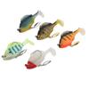 5pcs Soft Fishing Lures for Bass 18g 8cm Paddle Tail Swimbaits with Spinner Artificial Fishing Bait Lifelike Fishing Lures Kit 