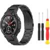 E ECSEM Band Compatible with Amazfit T-Rex/T-Rex Pro Wrist Watch Strap Solid Stainless Steel Metal Replacement Bracelet Strap Fit for Amazfit T-Rex