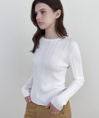 WEDNESDAYOASISFORWOMEN Even Ribbed Round Neck Knit_Ivory(Wcb6Kn96)