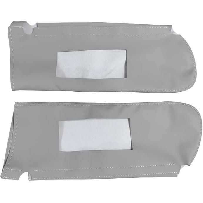 Car Sun Visor Cover Pair Fit for Chevy Tahoe Suburban Yukon 1995-1999, Microfiber Leather, Gray