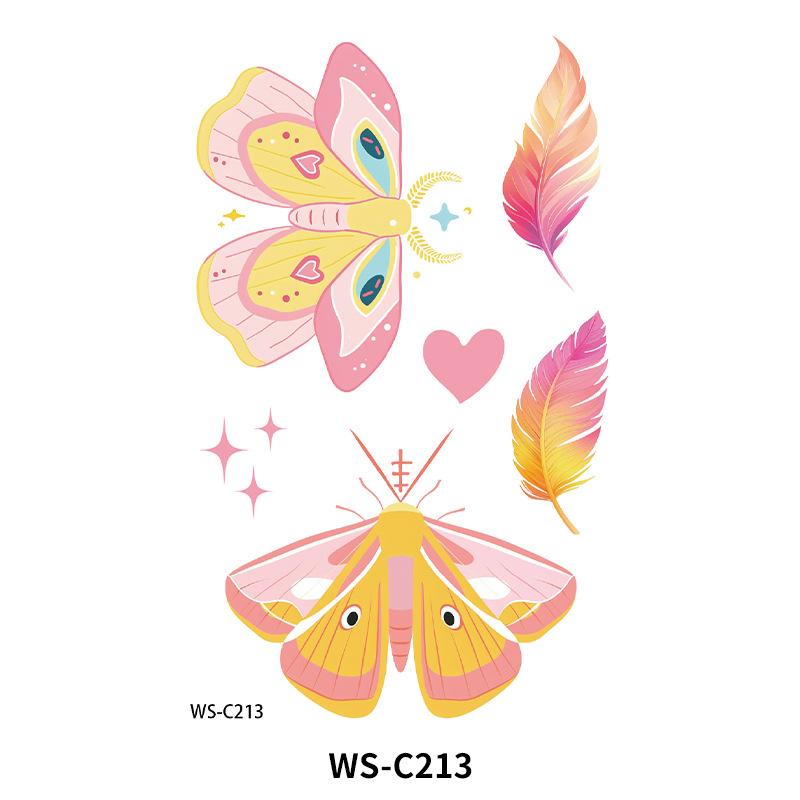 New Colored Butterfly Ins Style Tattoo Stickers Waterproof Arm Advanced Stage Performance Makeup Face