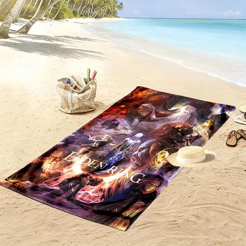 Souls series Print Beach Towel, Large Soft Quick Dry Towel for Beach Camping Swimming