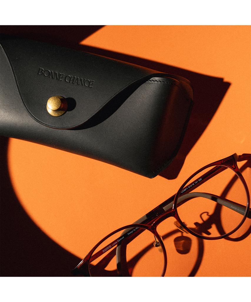 Bonsyangseu Leather Glasses Case (Free Cleaning Cloth)