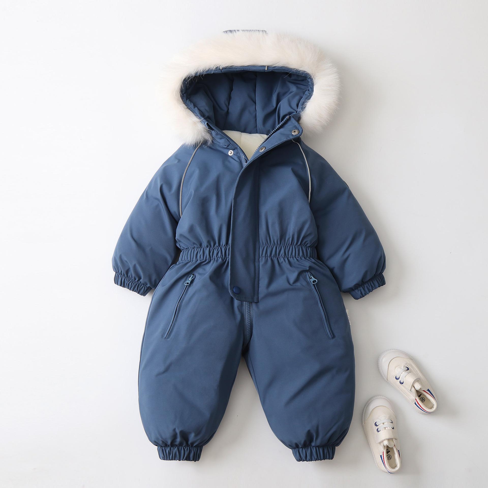 

Зимний комбинезон для детей, детский комбинезон, горнолыжные костюмы, водонепроницаемые комбинезоны с капюшоном для девочек и мальчиков, комбинезоны, зимние теплые куртки для сноуборда, уличные куртки 90cm