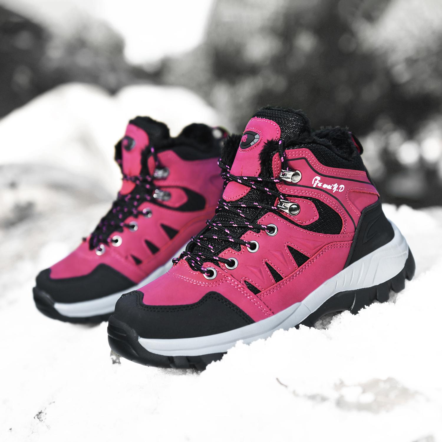 Зимние мужские зимние ботинки для занятий спортом на открытом воздухе женская теплая — фото 4