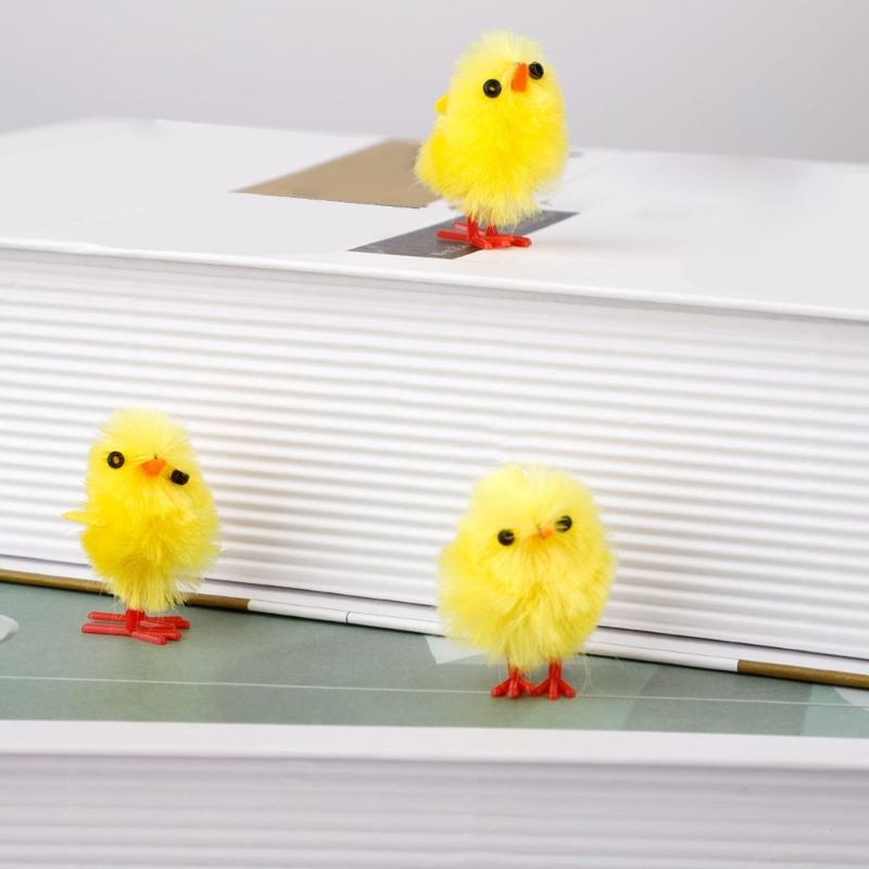 60pcs Easter Chick Surprise Toy for Filling Easter Egg Easter Party Favor Egg Hunt Supplies Kids Gift Stuffed Chicken