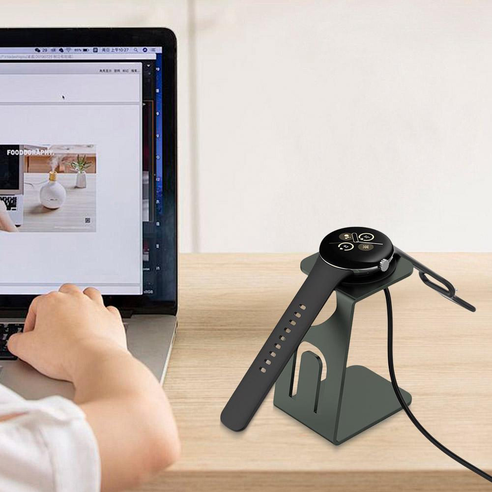 Lade-Ständer Metall-Dock Anti-Rutsch Lade-Dock für Google Pixel Watch 3 41mm 45mm für Google Pixel Watch 2/Fitbit Ace LTE