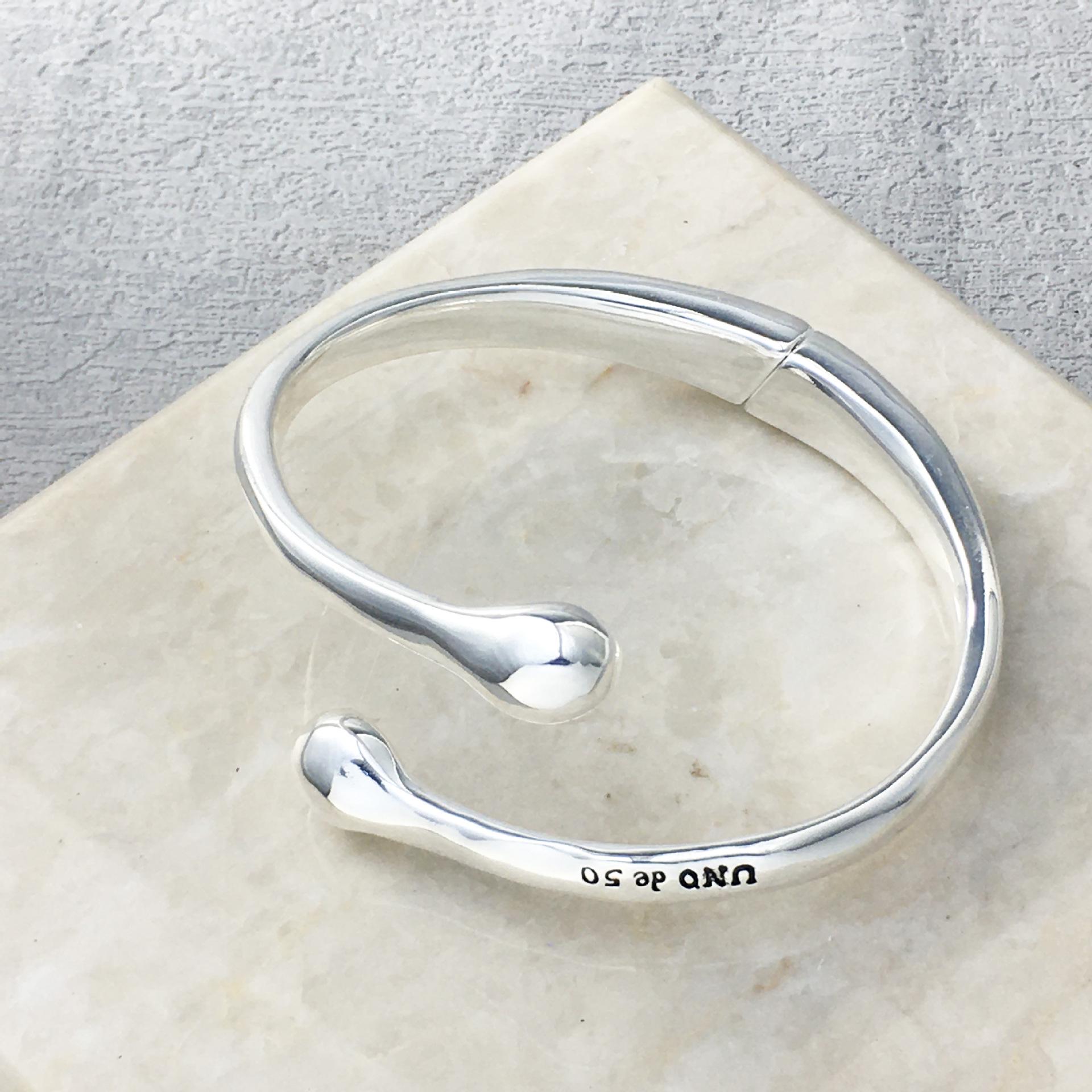 UNOde50 Geometric Bracelet: Unisex Handmade Luxury Jewelry 19 cm