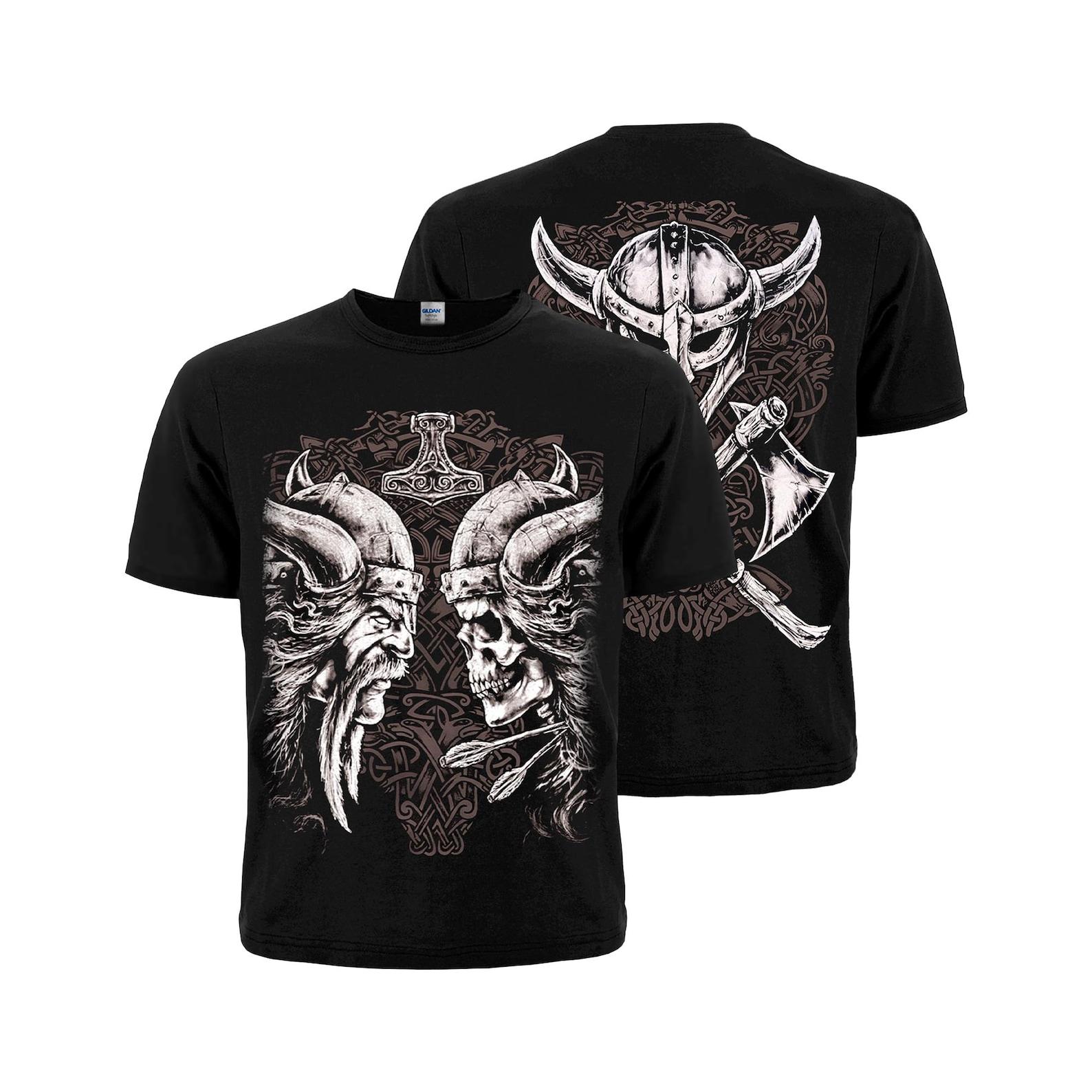 Viking Skull T-Shirt: Thor s Hammer, Norse Mythology 4XL