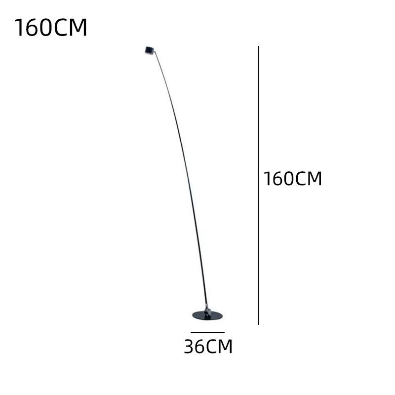 

Минималистский светодиодный напольный светильник на длинном шесте для гостиной, домашнего декора, дивана, угла спальни, прикроватного светильника, черного цвета для рыбалки чёрный
