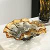 Shell Glass Tray Desktop Storage Container Fruit Plate Snack Bowl Folded Clam Shell Dessert Plate Kitchen Accessories Dishes
