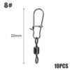 Fishing Snap Swivels Duo Lock Ball Bearing Swivel Snap Stainless Steel Fishing Accessories Fast Snap Clip Fishing Lure Connector