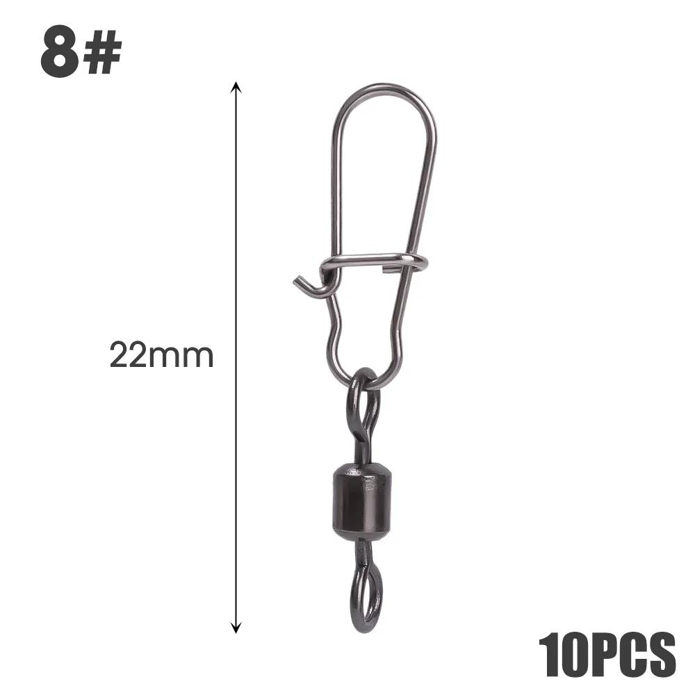 Fishing Snap Swivels Duo Lock Ball Bearing Swivel Snap Stainless Steel Fishing Accessories Fast Snap Clip Fishing Lure Connector