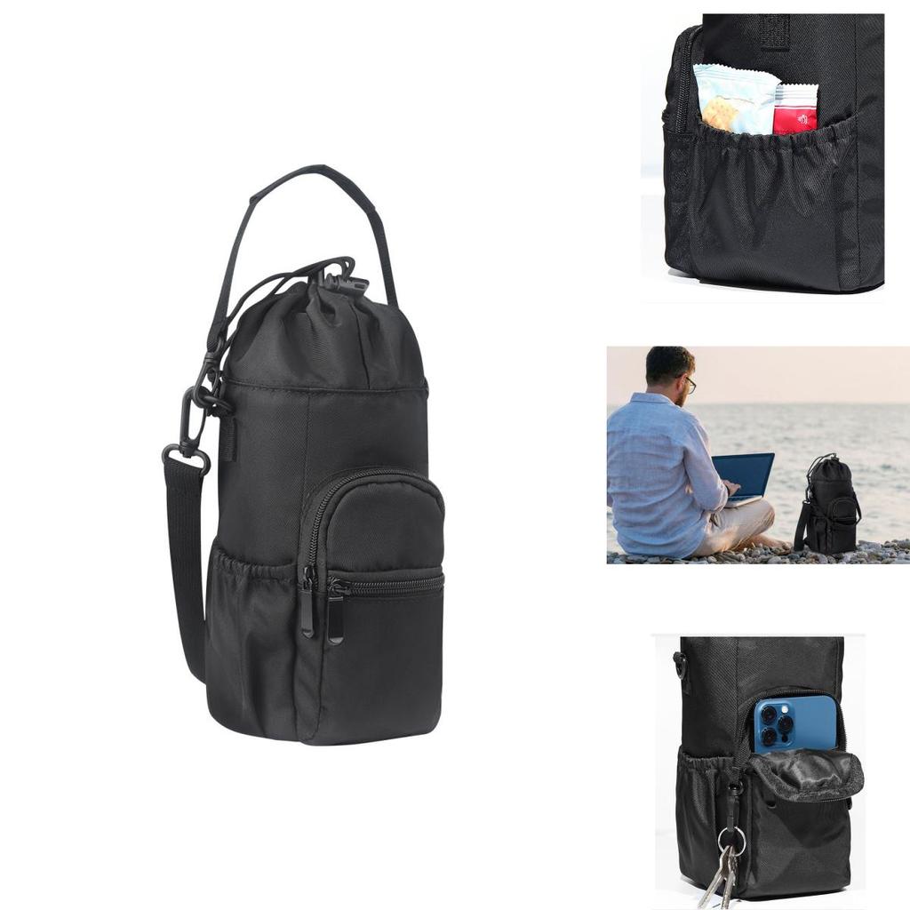 Water Bottle Carrier Bag Oxford Material Convenient And Portable Perfect For Walking And Hiking Green