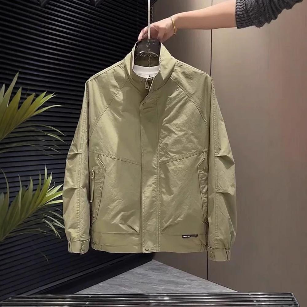 Stand-Up Collar Jacket Men'S Spring And Autumn Korean Version Men'S Casual Top Fashion Youth New Jacket High Fashion