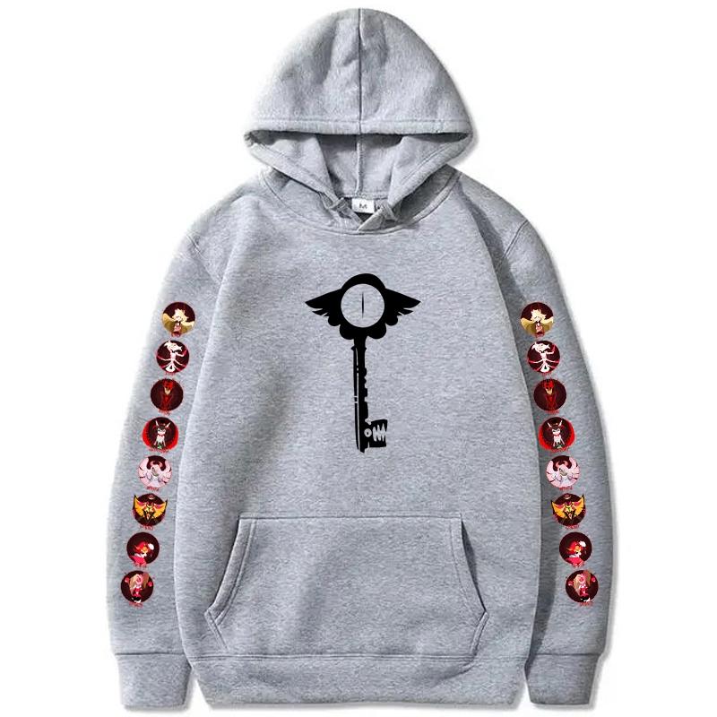 2025 Hell Inn Anime Printed Hoodie Women Men Casual Loose Harajuku Fashion Comfortable O-neck Long Sleeve Fleece Sweatshirts