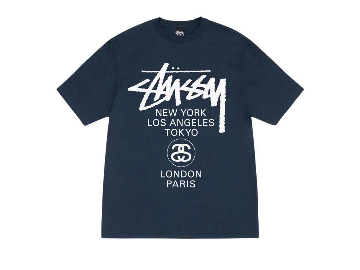 Stussy World Tour Tee Navy 25SS 3903962 L