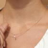 Gold Pear Cut Moissanite Diamond Necklaces for Women Solitaire Pendant Wedding Jewelry Certified