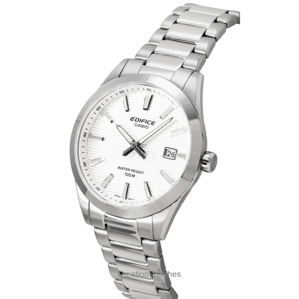 Casio Edifice Analog Stainless Steel White Dial Quartz EFV-160D-7A 100M Men's Watch