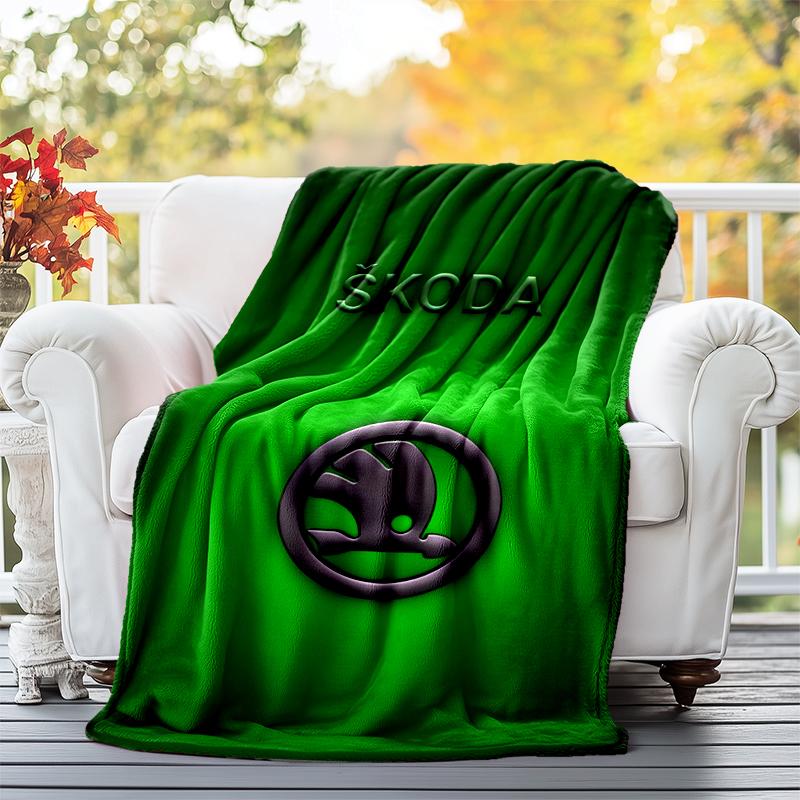 skoda Flannel Blanket Soft All-Season Throw, Design for Camping, Car Travel, Hiking Sofa, Bed, Office Perfect Gift for Parties