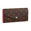 Portofel Lung Pânză Acoperită cu Monogramă Sarah Portofel Femei Roșu M62236