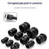 Nylon PA Quick-Connect Corrugated Pipe Connector