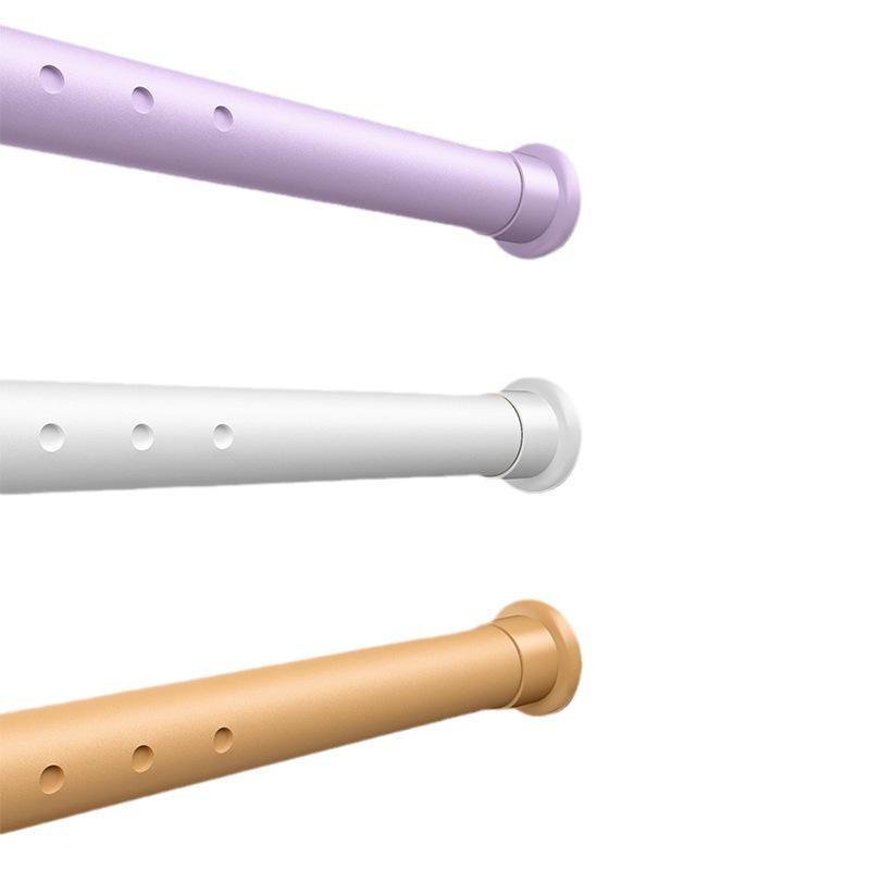 Telescopic Curtain Rod: Punch-Free, Multipurpose for Bedroom, Wardrobe, Living Room, Shower, or Clothes Drying.