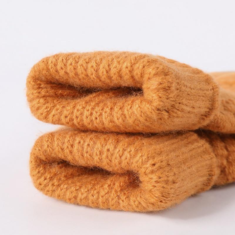 Autumn Winter Version of The Touch Screen Knitted  Plus Thickening Outdoor Riding Gloves for Men Women Accessories