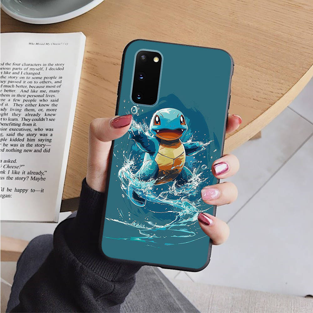 AP9 Squirtle Pokemon Black Case for Samsung Note 20 Lite S24 Ultra S23 S22 A05 A06 A11 A71 A15 A16 A13 A24 A25 A33 A52 A53 M55 M35 Sofe Cover