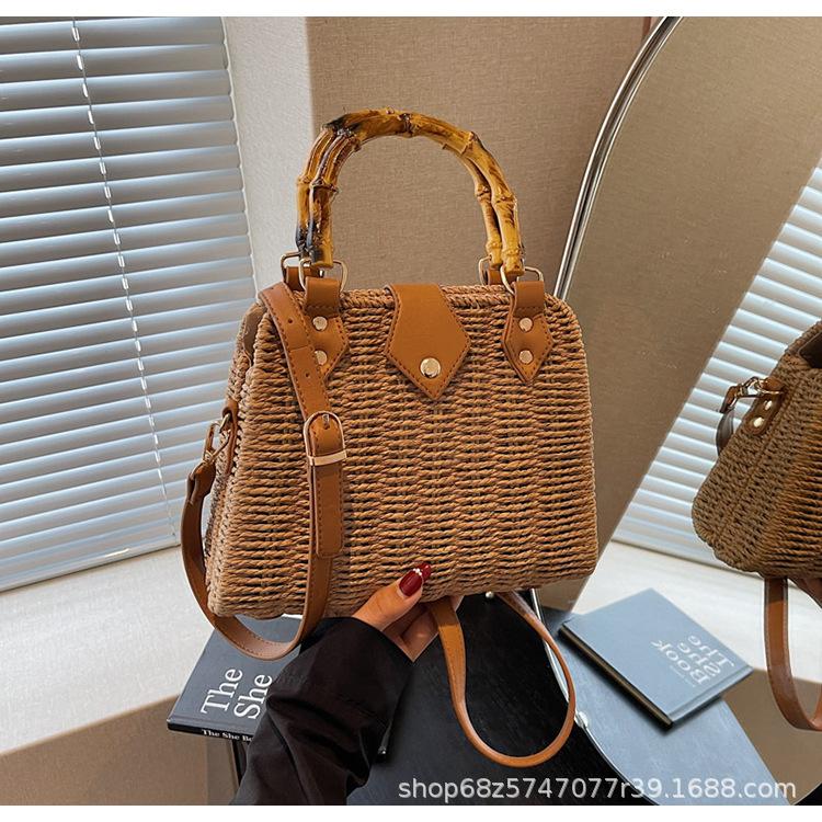 Popular Popular Niche Design Straw Woven Bag New Women's Bag Popular Versatile Messenger Bag Handbag Woven Leisure Bag