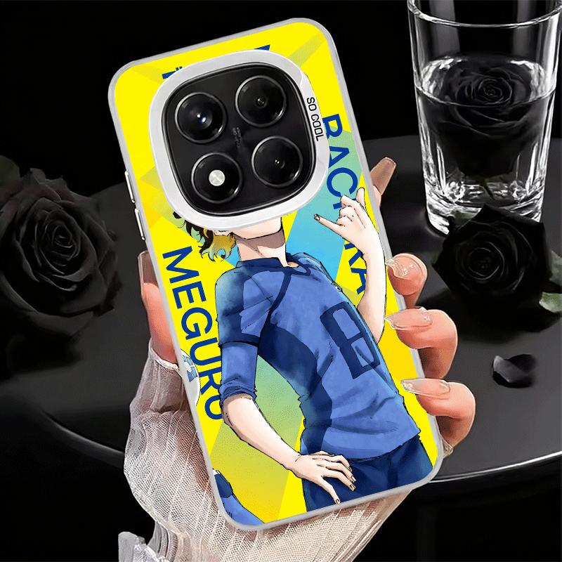 

Anime Blue L-Lock Desgin Shockproof Phone Case for Xiaomi Redmi Note 15 14 13 12 Pro Plus 11 11S 11T 5G Cover Anti Fall Fundas Redmi Note 10 4G
